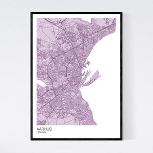 Aarhus City Map Print