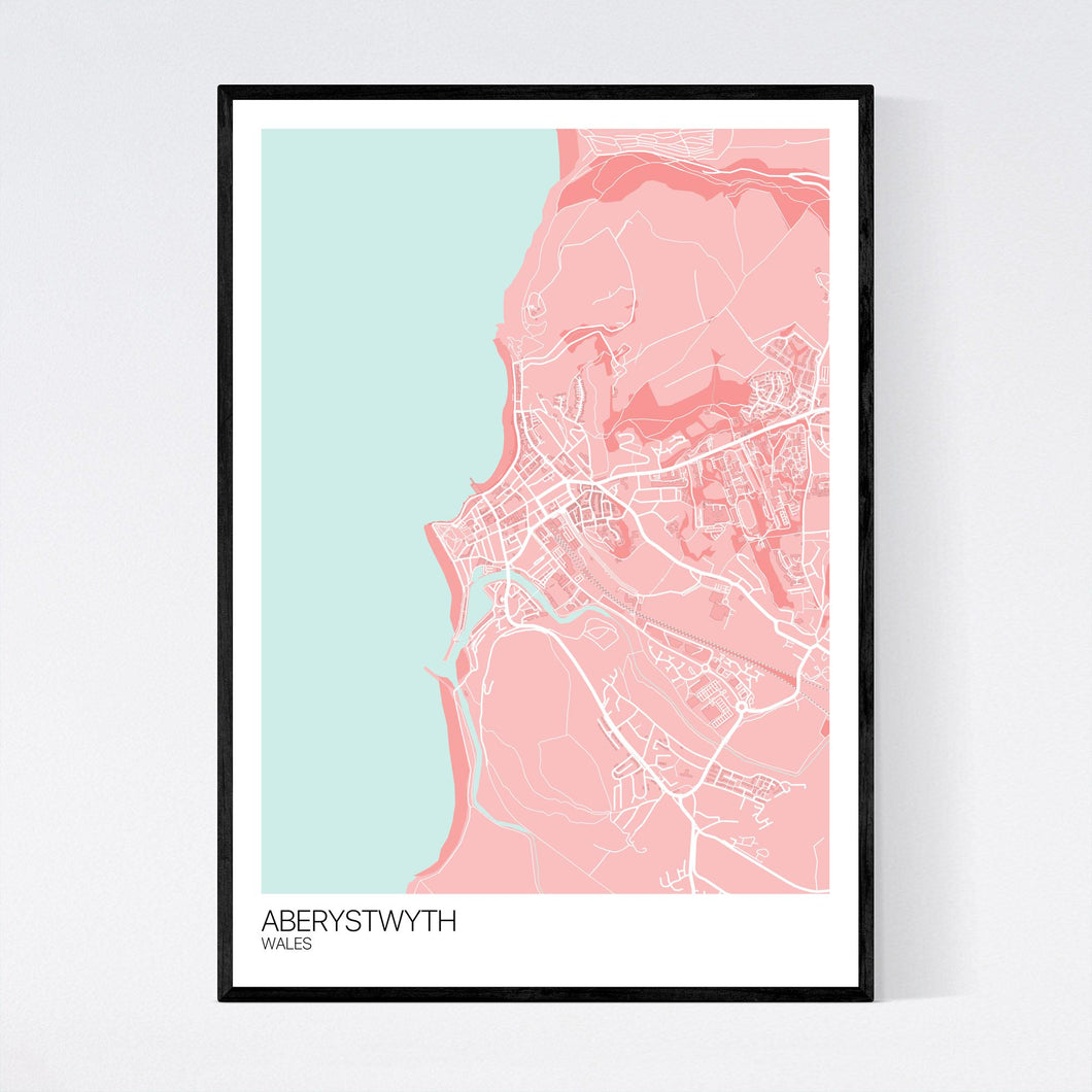 Aberystwyth City Map Print