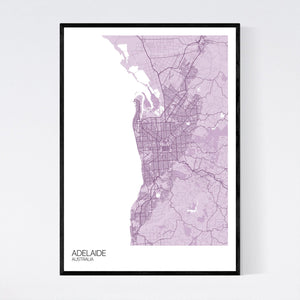 Adelaide City Map Print