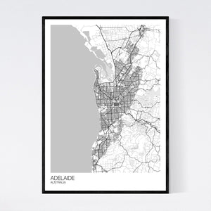 Adelaide City Map Print