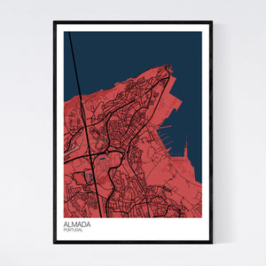 Almada City Map Print