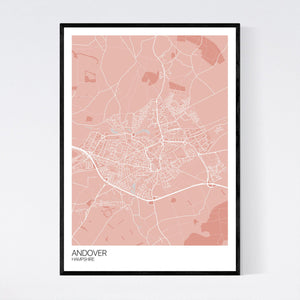 Andover Town Map Print