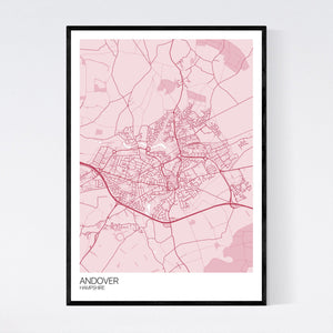 Andover Town Map Print