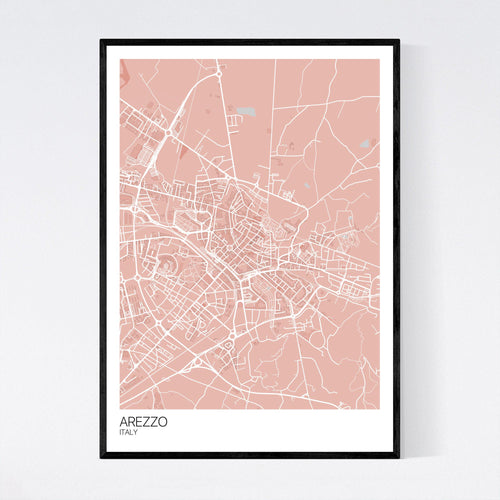 Map of Arezzo, Italy