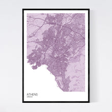 Load image into Gallery viewer, Athens City Map Print