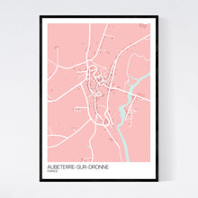 Load image into Gallery viewer, Aubeterre-sur-Dronne Town Map Print