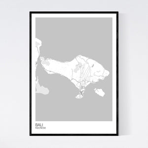 Bali Island Map Print