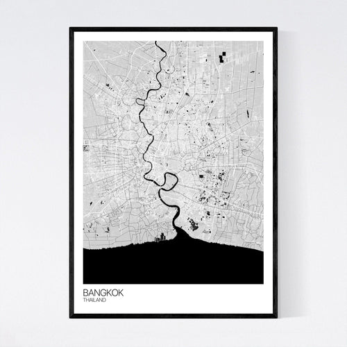 Map of Bangkok, Thailand