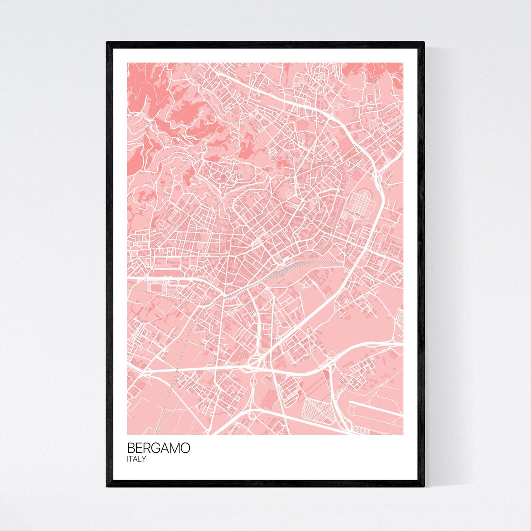 Map of Bergamo, Italy