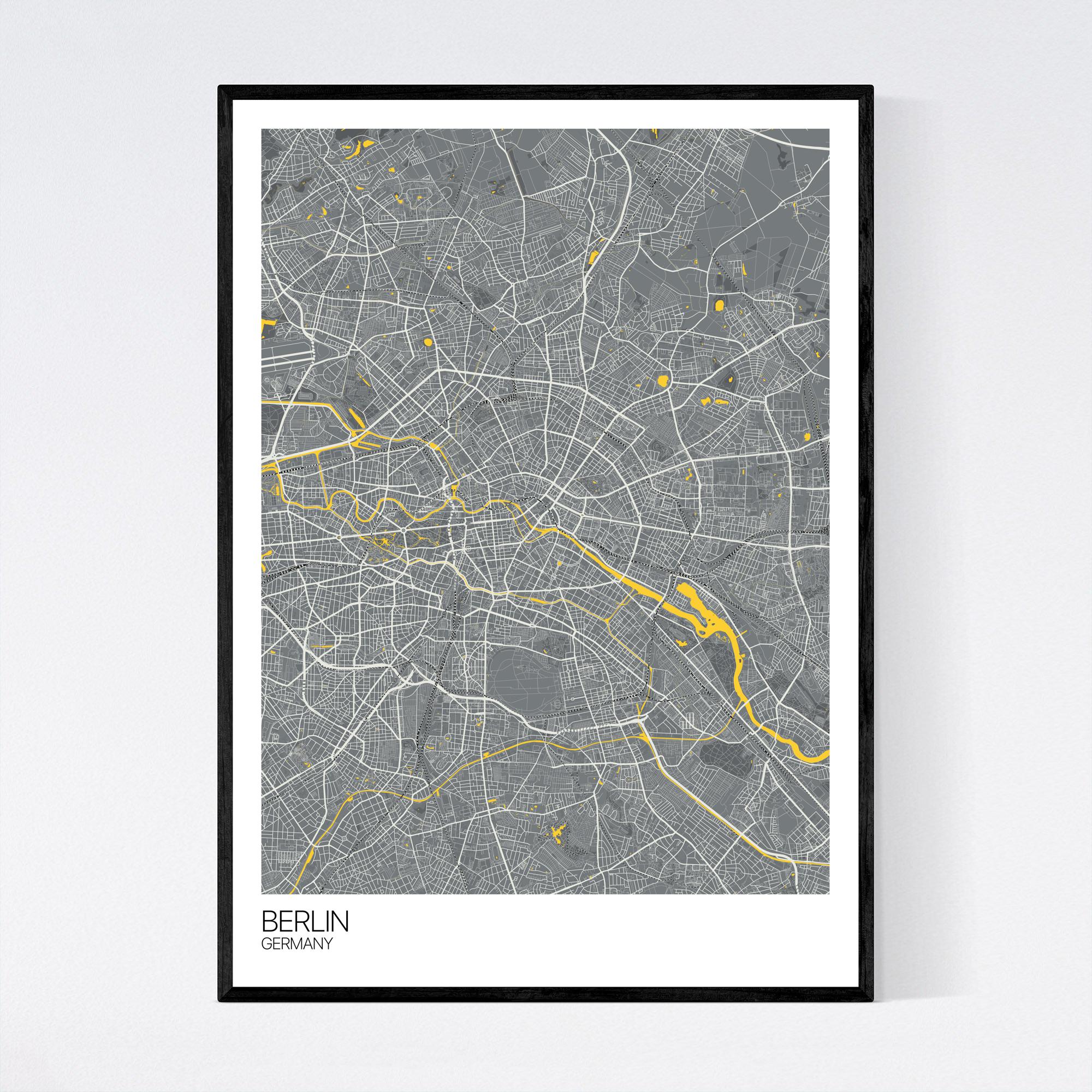 Print International - Map Shipping! Art Berlin Free