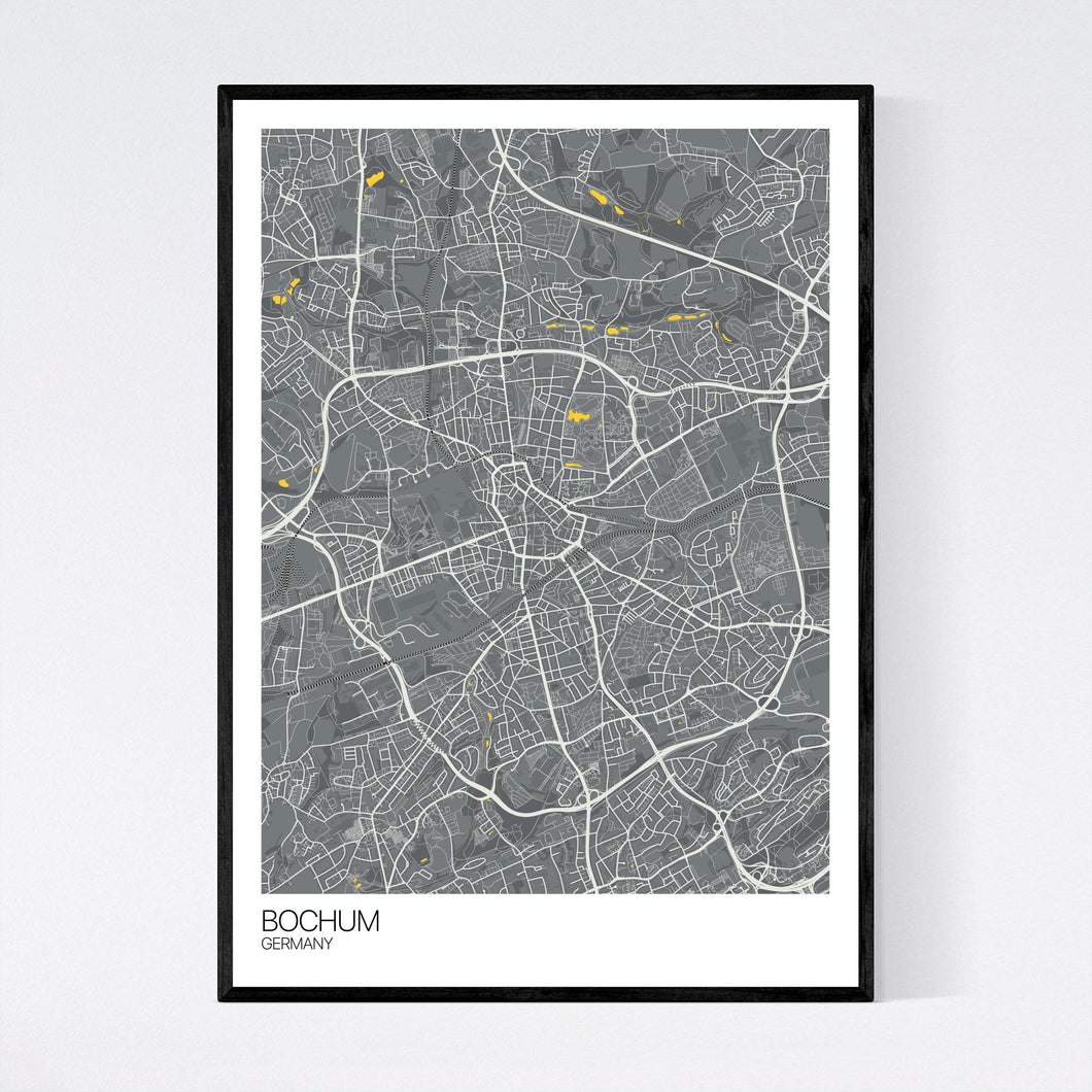 Bochum City Map Print