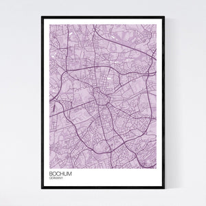 Bochum City Map Print