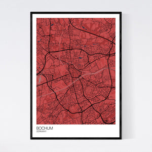 Bochum City Map Print