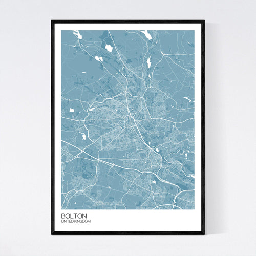 Map of Bolton, United Kingdom