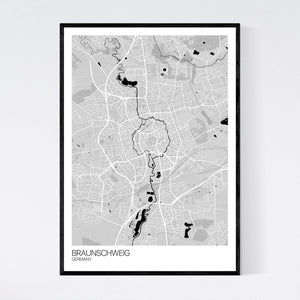 Braunschweig City Map Print