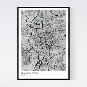 Braunschweig City Map Print