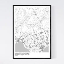 Load image into Gallery viewer, Brecon Beacons Region Map Print