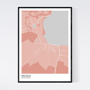 Brodick Town Map Print