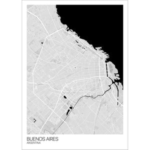 Map of Buenos Aires, Argentina