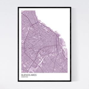 Buenos Aires City Map Print