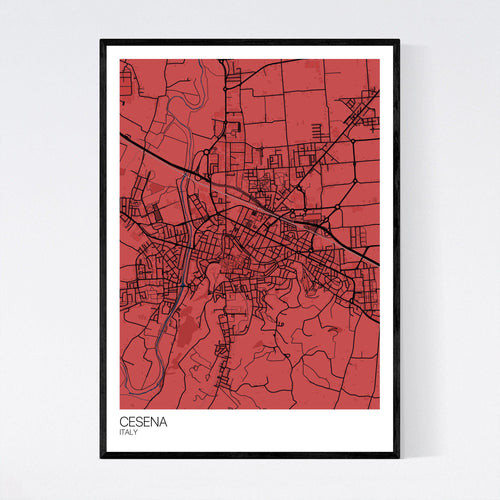 Map of Cesena, Italy