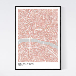 City of London City Map Print