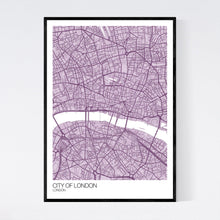 Load image into Gallery viewer, City of London City Map Print