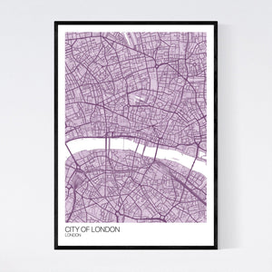 City of London City Map Print