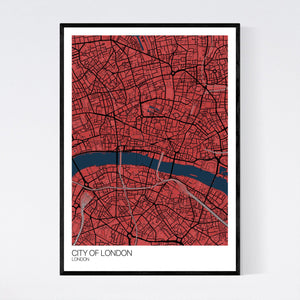 City of London City Map Print