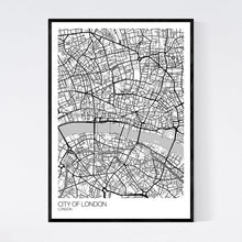 Load image into Gallery viewer, City of London City Map Print