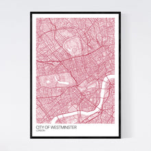 Load image into Gallery viewer, City of Westminster City Map Print