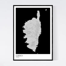 Load image into Gallery viewer, Corsica Island Map Print