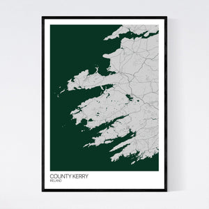 County Kerry Region Map Print