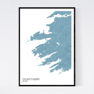 County Kerry Region Map Print