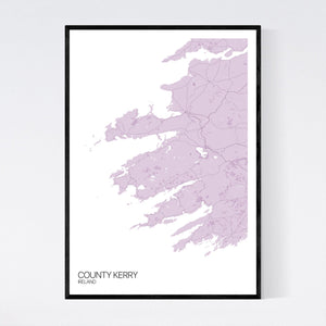 County Kerry Region Map Print