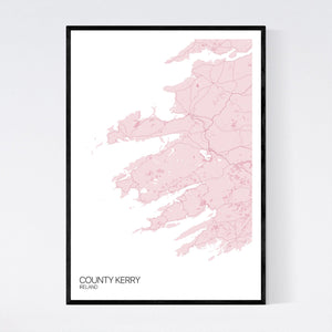 County Kerry Region Map Print