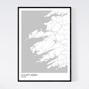 County Kerry Region Map Print