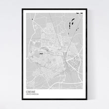 Load image into Gallery viewer, Crewe City Map Print