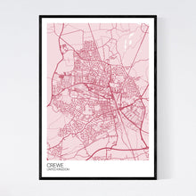 Load image into Gallery viewer, Crewe City Map Print