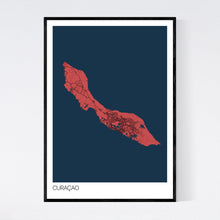 Load image into Gallery viewer, Curaçao Island Map Print