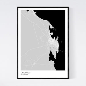 Dammam City Map Print