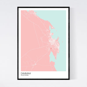 Dammam City Map Print