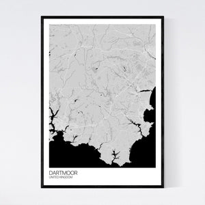 Dartmoor Region Map Print