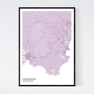 Dartmoor Region Map Print