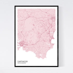 Dartmoor Region Map Print