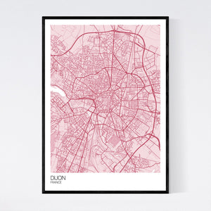 Dijon City Map Print