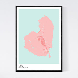 Eigg Island Map Print