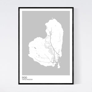 Eigg Island Map Print