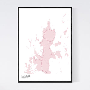 El Nido Region Map Print