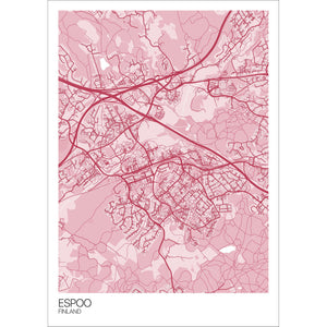 Map of Espoo, Finland